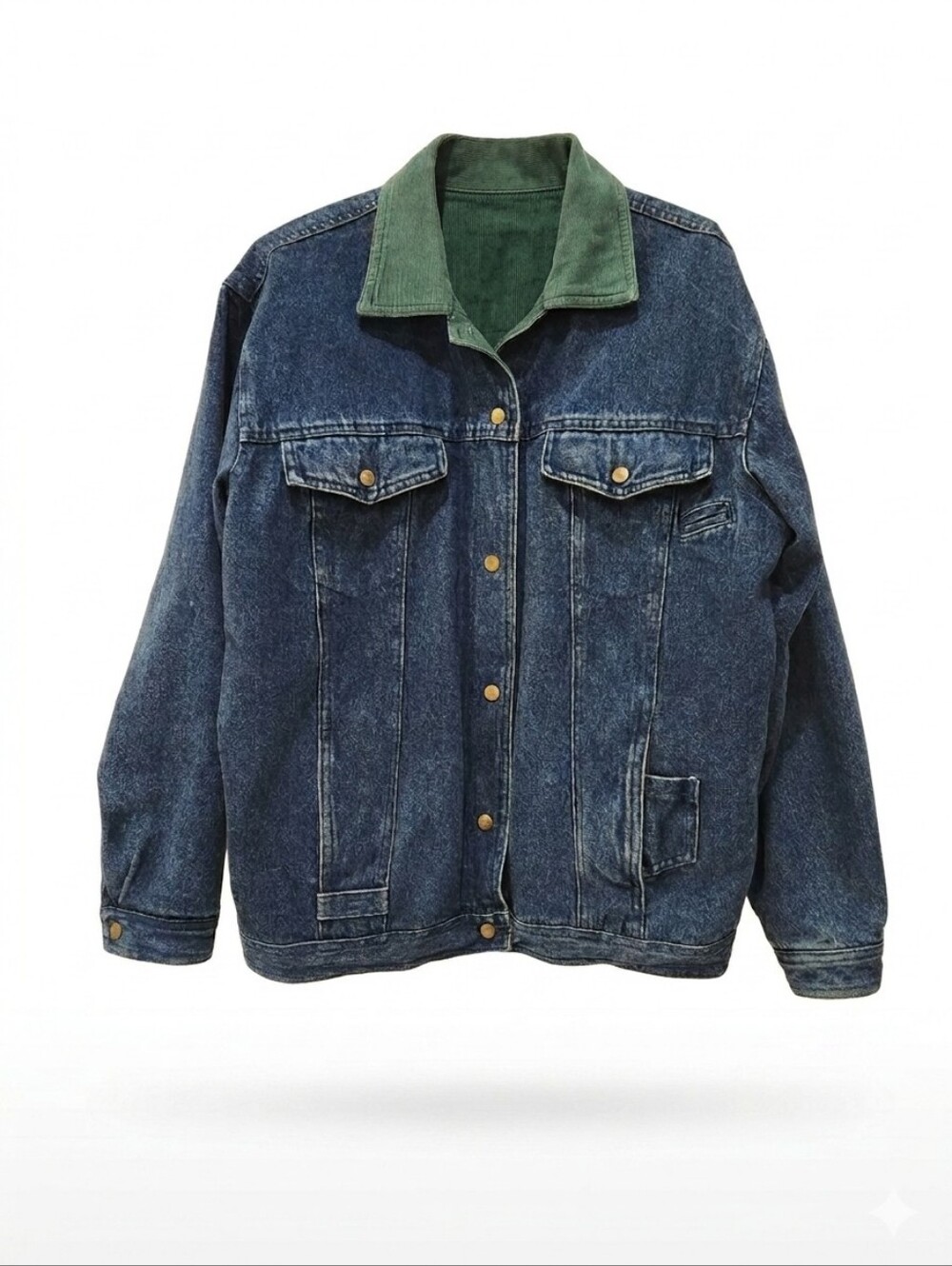 Vintage Together Reversible Denim & Corduroy Jacket - Men’s Medium / Oversized